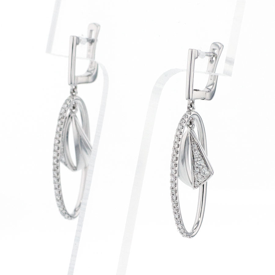 K18WG ダイヤモンド ピアス D0.39ct