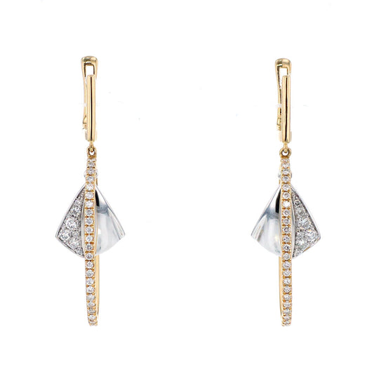 K18YG/WG ダイヤモンド ピアス D0.40ct