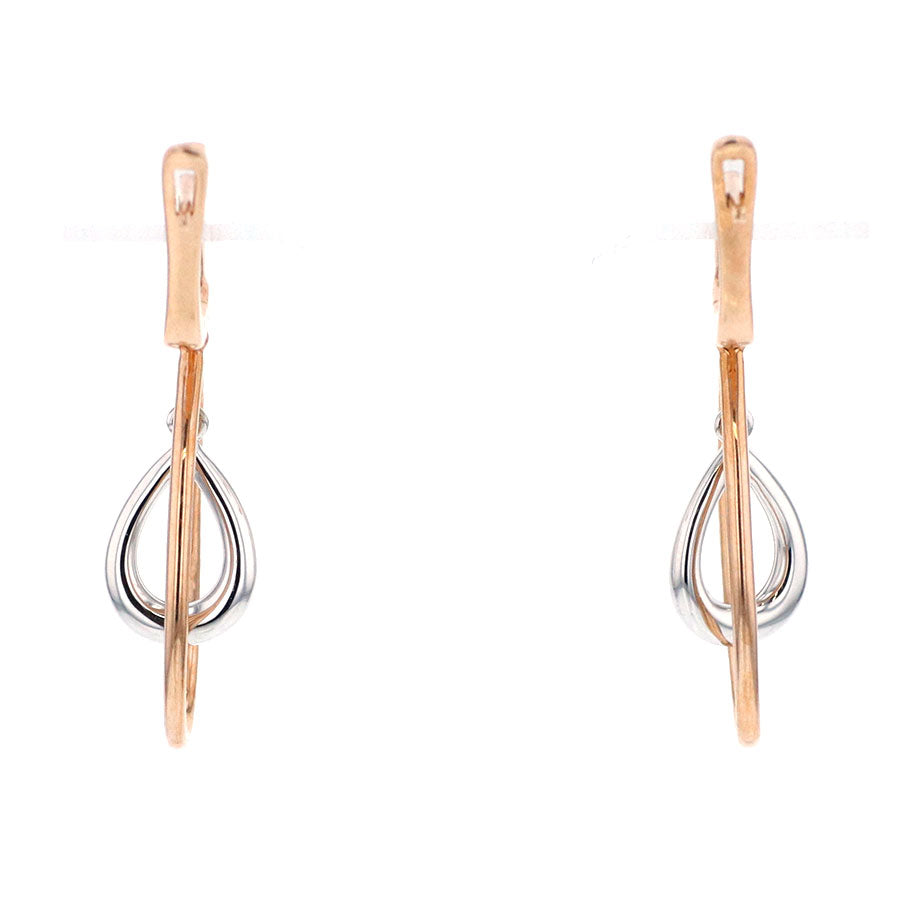 K18WG/PG ダイヤモンド ピアス D0.26ct