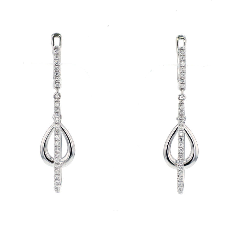 K18WG ダイヤモンド ピアス D0.26ct