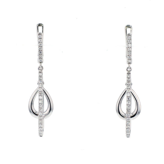 K18WG ダイヤモンド ピアス D0.26ct