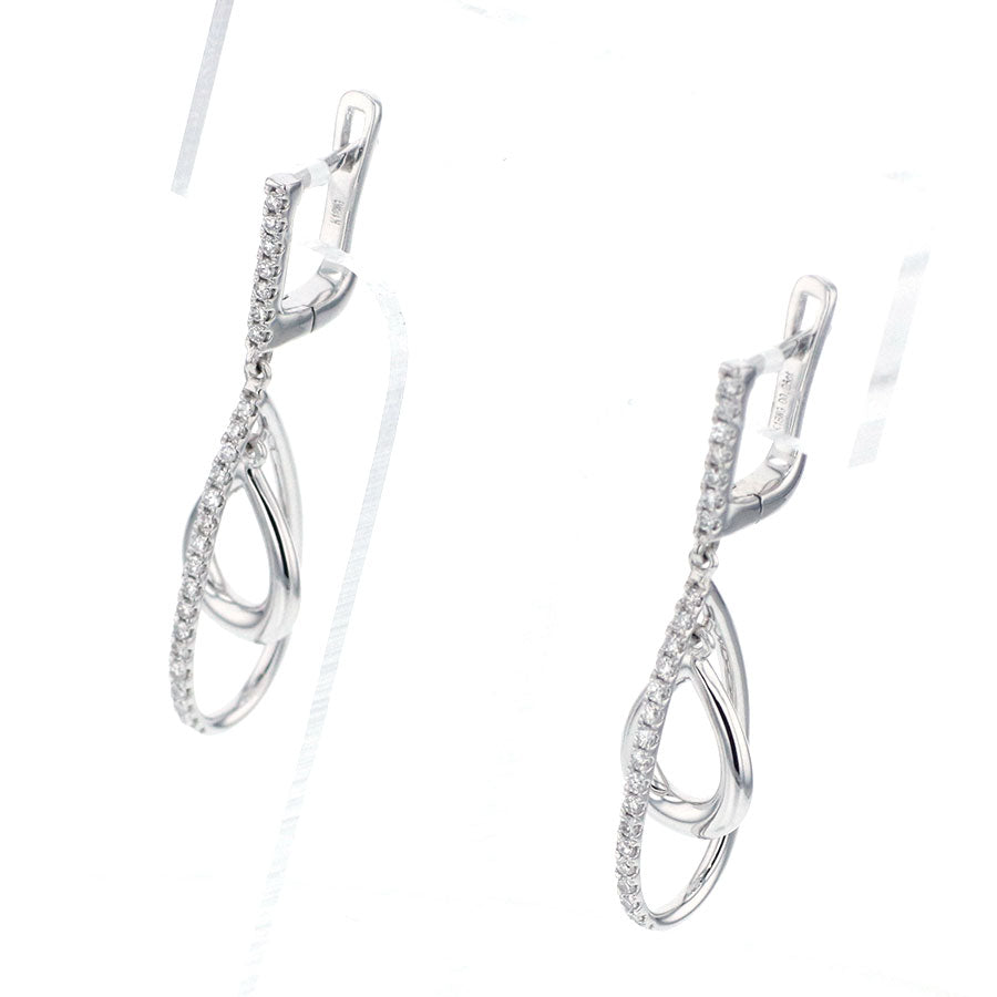 K18WG ダイヤモンド ピアス D0.26ct