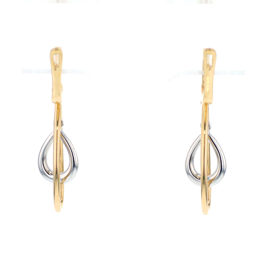 K18WG/YG ダイヤモンド ピアス D0.27ct