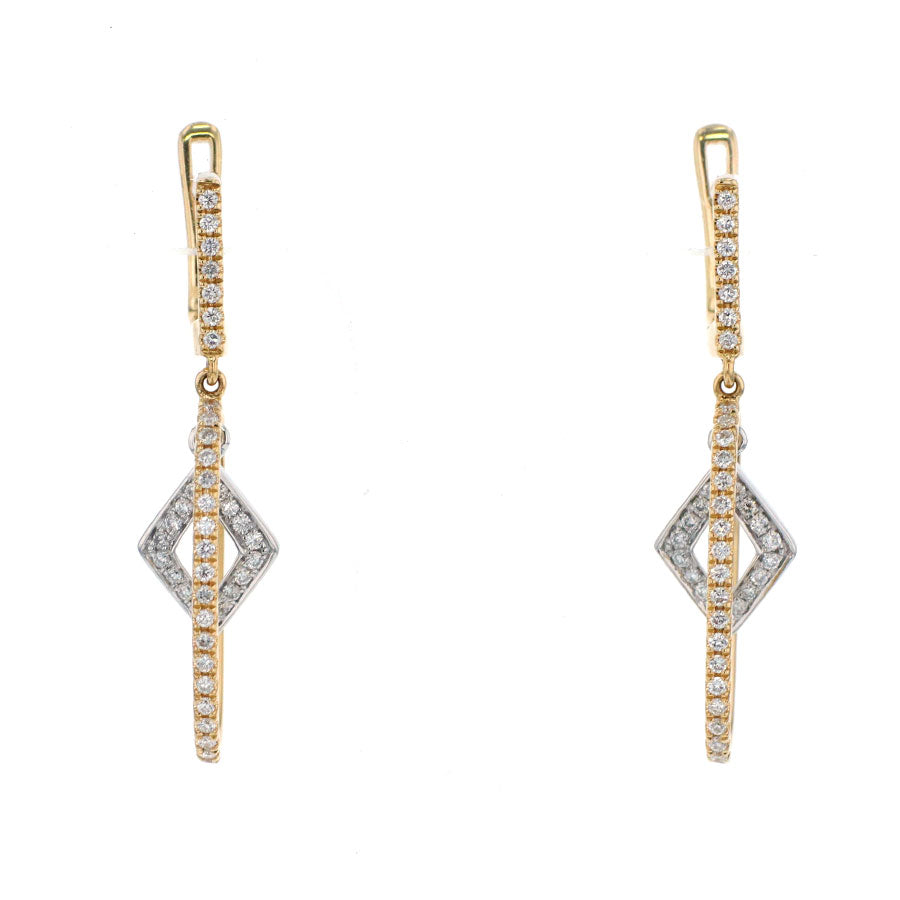 K18YG/WG ダイヤモンド ピアス D0.35ct