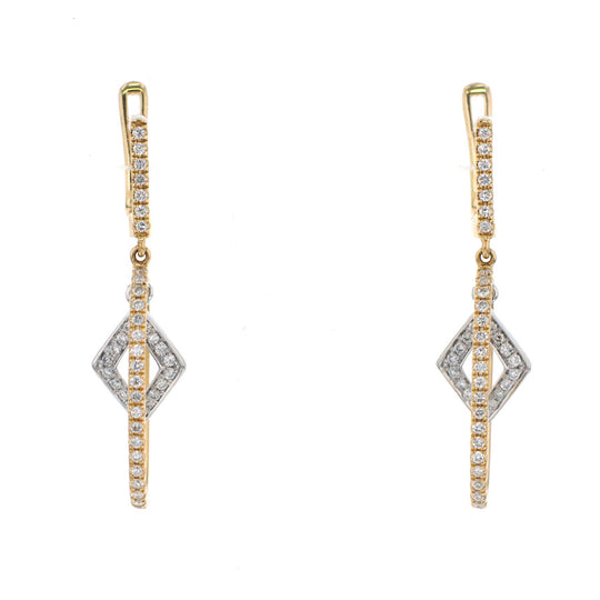 K18YG/WG ダイヤモンド ピアス D0.35ct