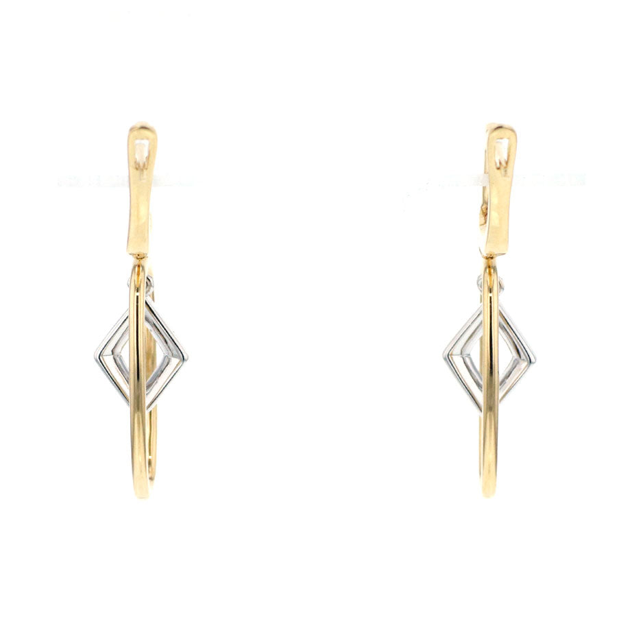 K18YG/WG ダイヤモンド ピアス D0.35ct