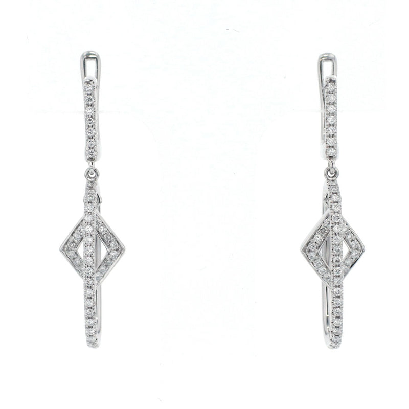 K18WG ダイヤモンド ピアス D0.35ct