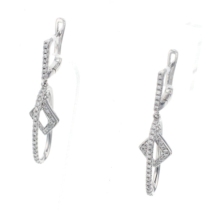 K18WG ダイヤモンド ピアス D0.35ct