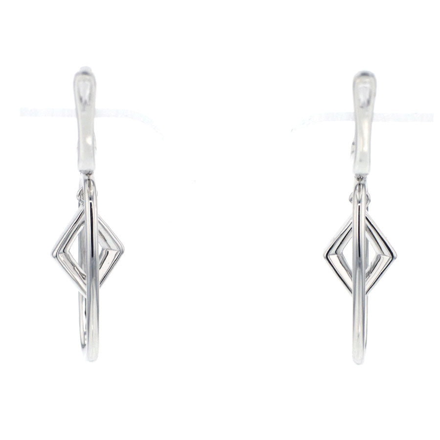 K18WG ダイヤモンド ピアス D0.35ct