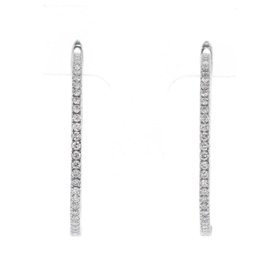 K18WG ダイヤモンド ピアス D1.00ct