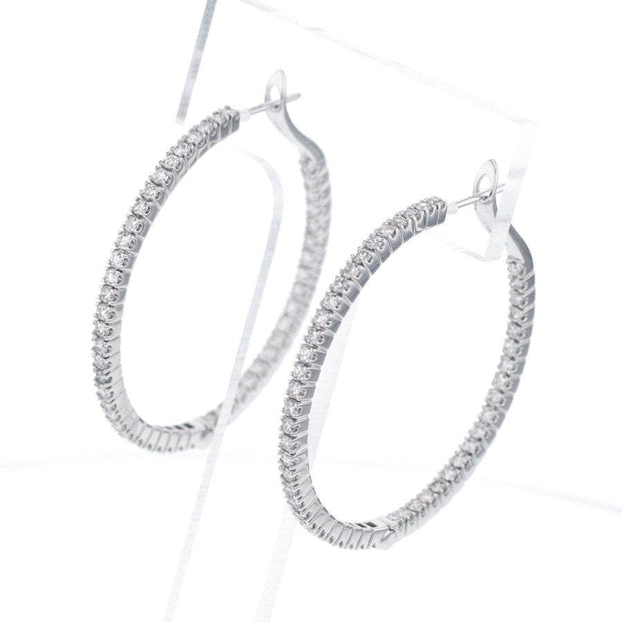 K18WG ダイヤモンド ピアス D1.00ct