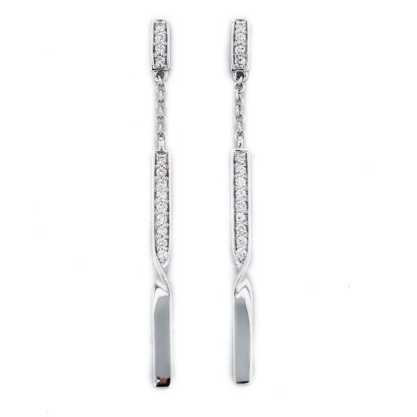 K18WG ダイヤモンド ピアス D0.20ct