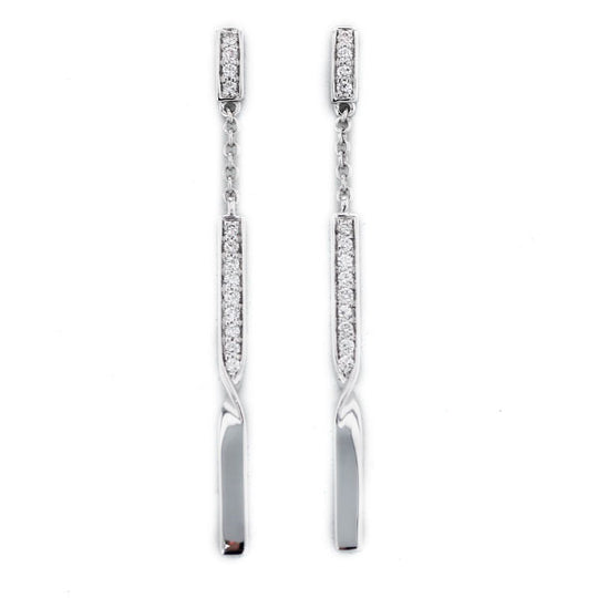 K18WG ダイヤモンド ピアス D0.20ct