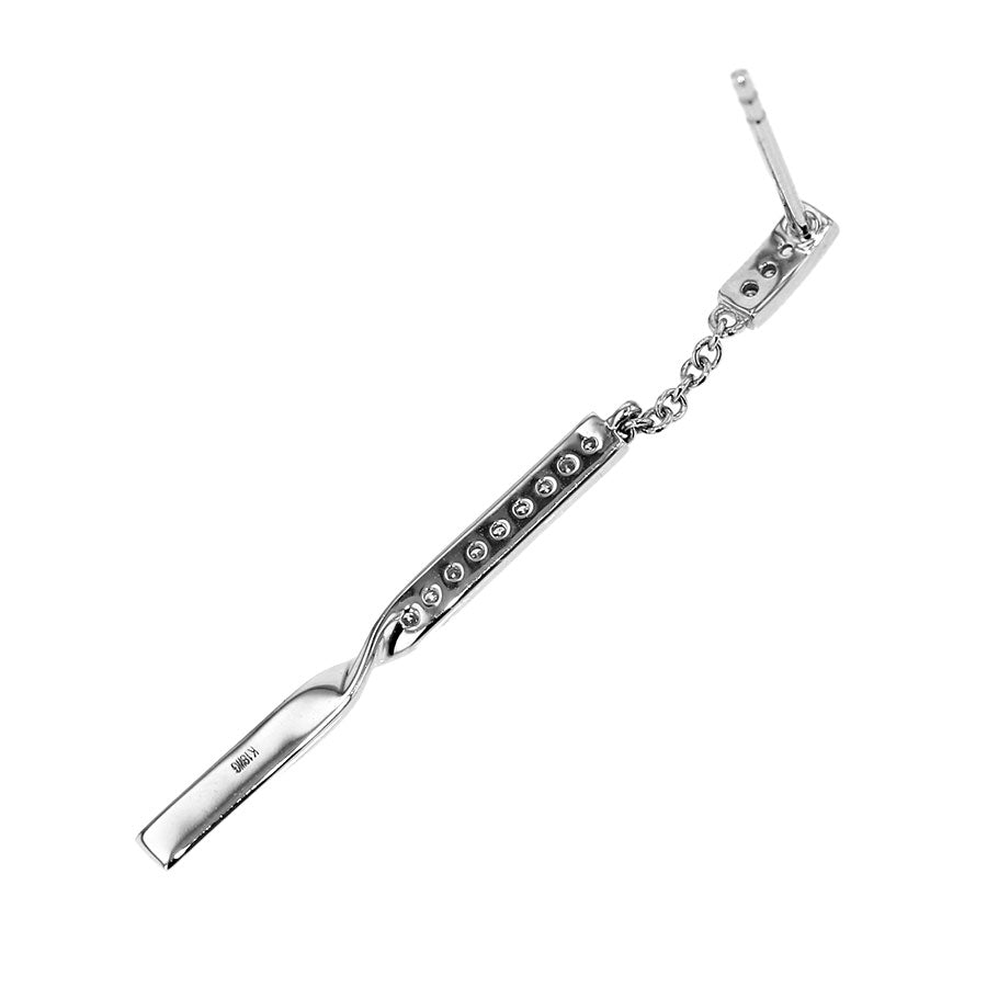 K18WG ダイヤモンド ピアス D0.20ct