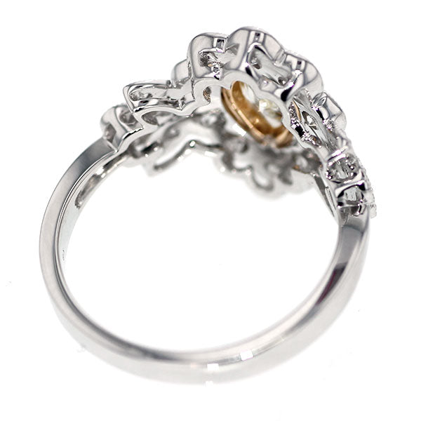 K18YG/WG ダイヤモンド リング 0.636ct FYG VS2 D1.01ct