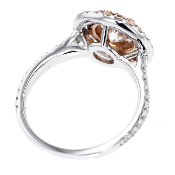 K18WG/PG ダイヤモンド リング 1.019ct D VVS2 G D0.76ct