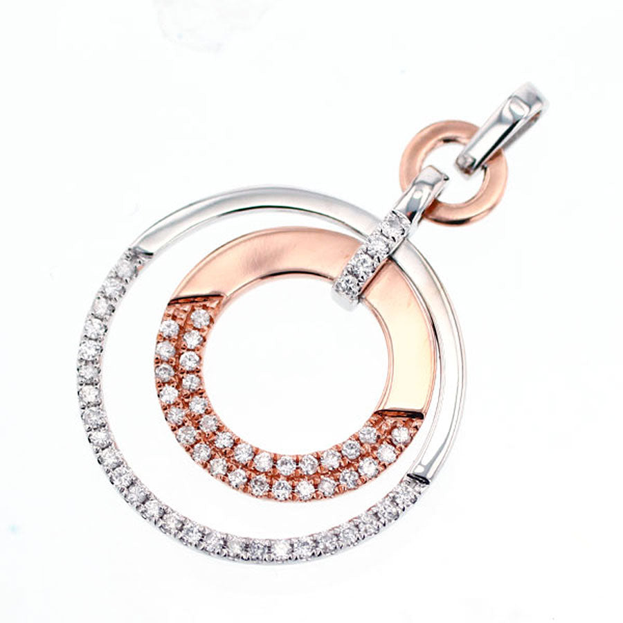 K18WG/PG ダイヤモンド ペンダントトップ D0.32ct