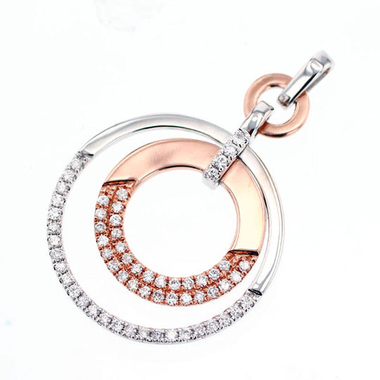 K18WG/PG ダイヤモンド ペンダントトップ D0.32ct