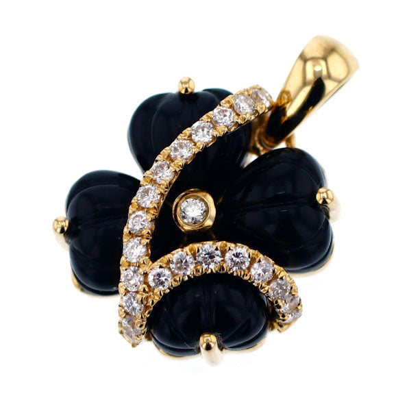 K18YG ダイヤモンド オニキス ペンダントトップ D0.17ct – Venus Jewel