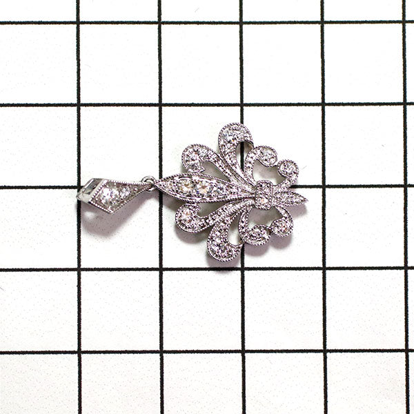 K18WG ダイヤモンド ペンダントトップ D0.35ct