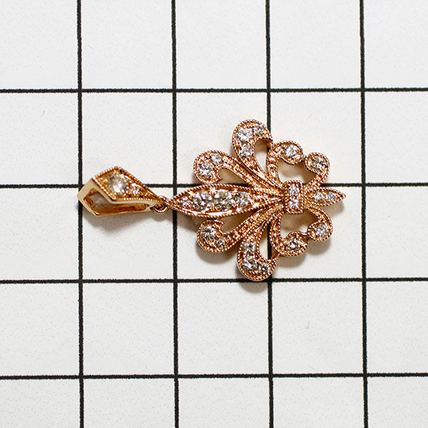 K18PG ダイヤモンド ペンダントトップ D0.35ct – Venus Jewel