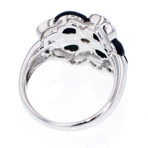 K18WG ダイヤモンド オニキス リング D0.13ct