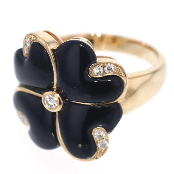 K18YG ダイヤモンド オニキス リング D0.13ct
