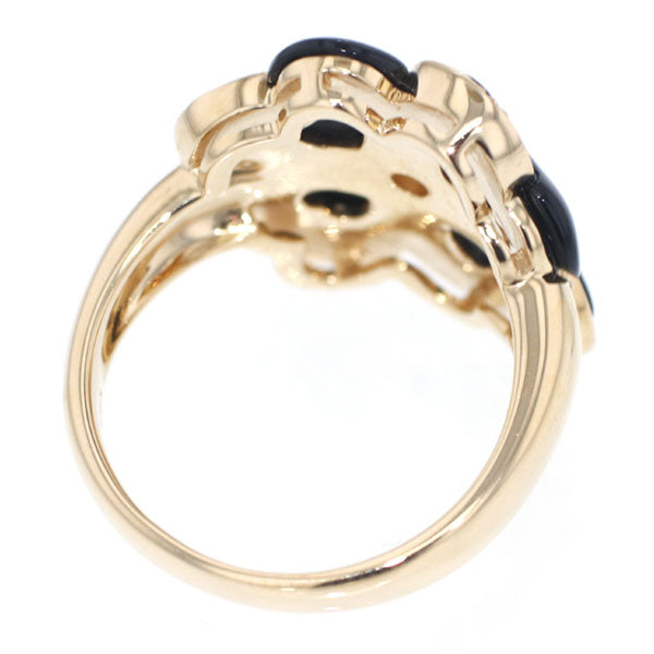 K18YG ダイヤモンド オニキス リング D0.13ct